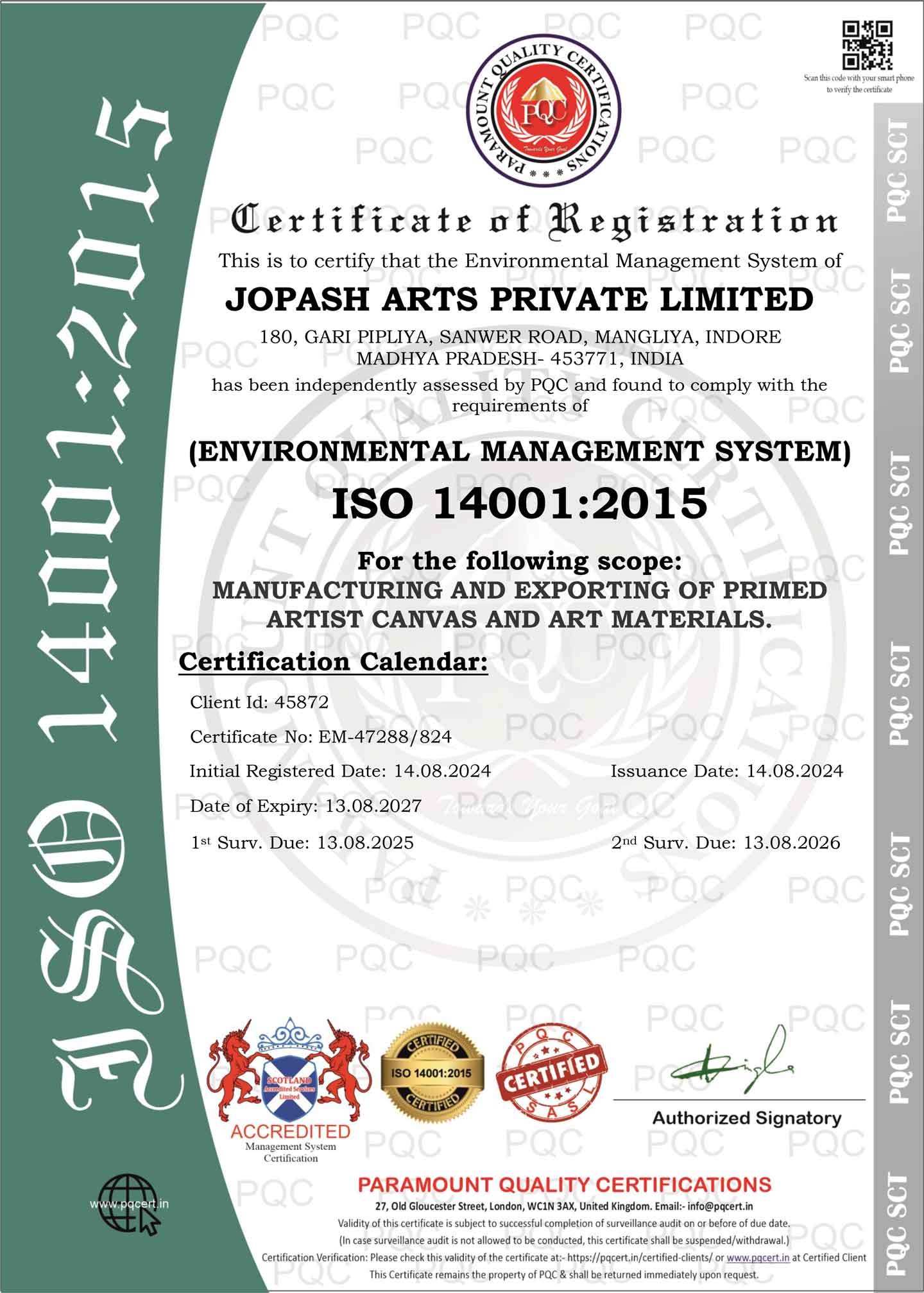 certificate