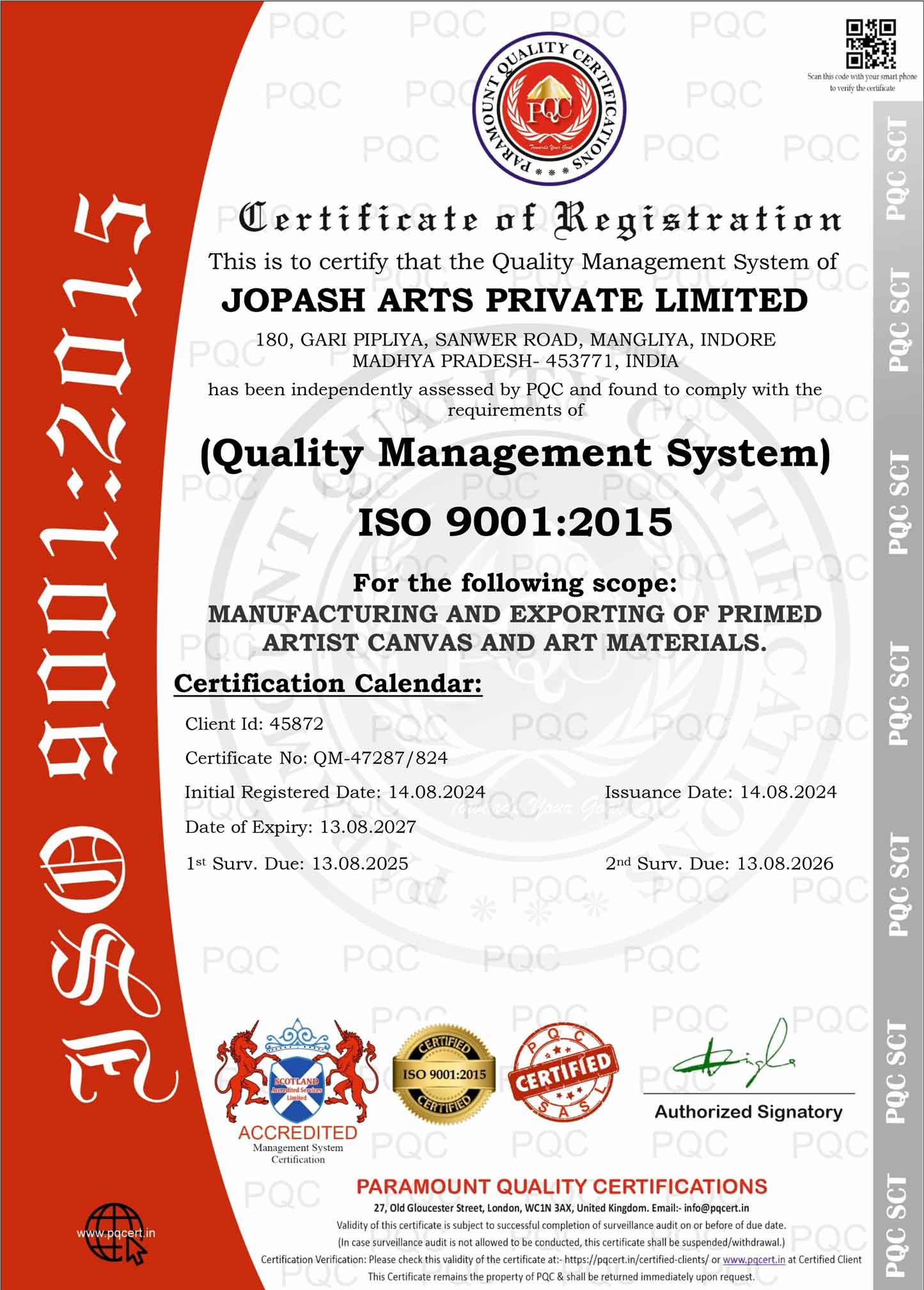 certificate